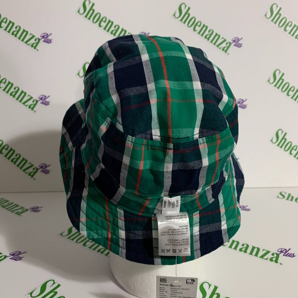 Adidas Bucket Hat Golf Reversible Ladies Womens Green Plaid White Blue One Size - Picture 4 of 12